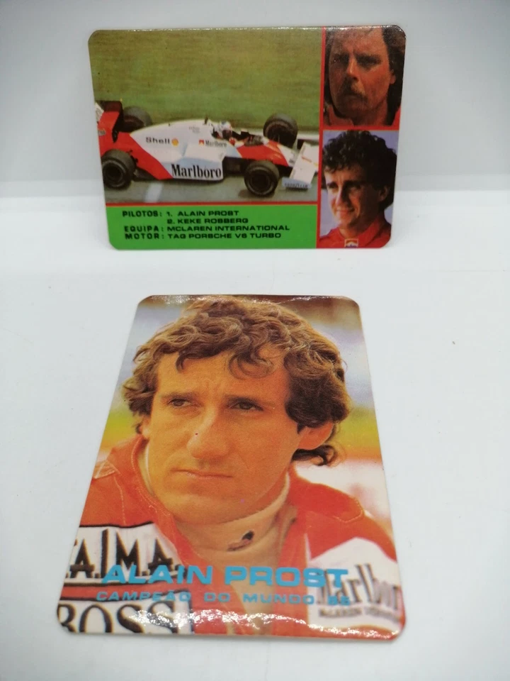 2 rare Vintage Alan Prost Formula 1 *world champion* pocket calendars card -1987 - Image 3 of 4