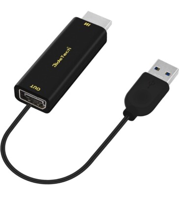 HDMI to DisplayPort Converter Adapter Cable with USB Power,UHD