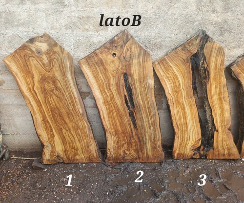 legno-wood di ulivo/olivo, tagliere, orologio, tavolino, resina epoxy - Imagen 3 de 6