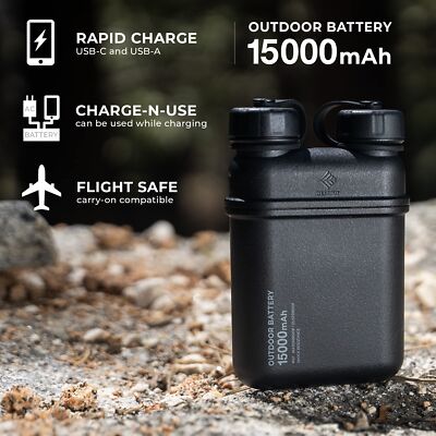 ELECOM NESTOUT 15000mAh Outdoor Power Bank + 4-Panel Solar Panel