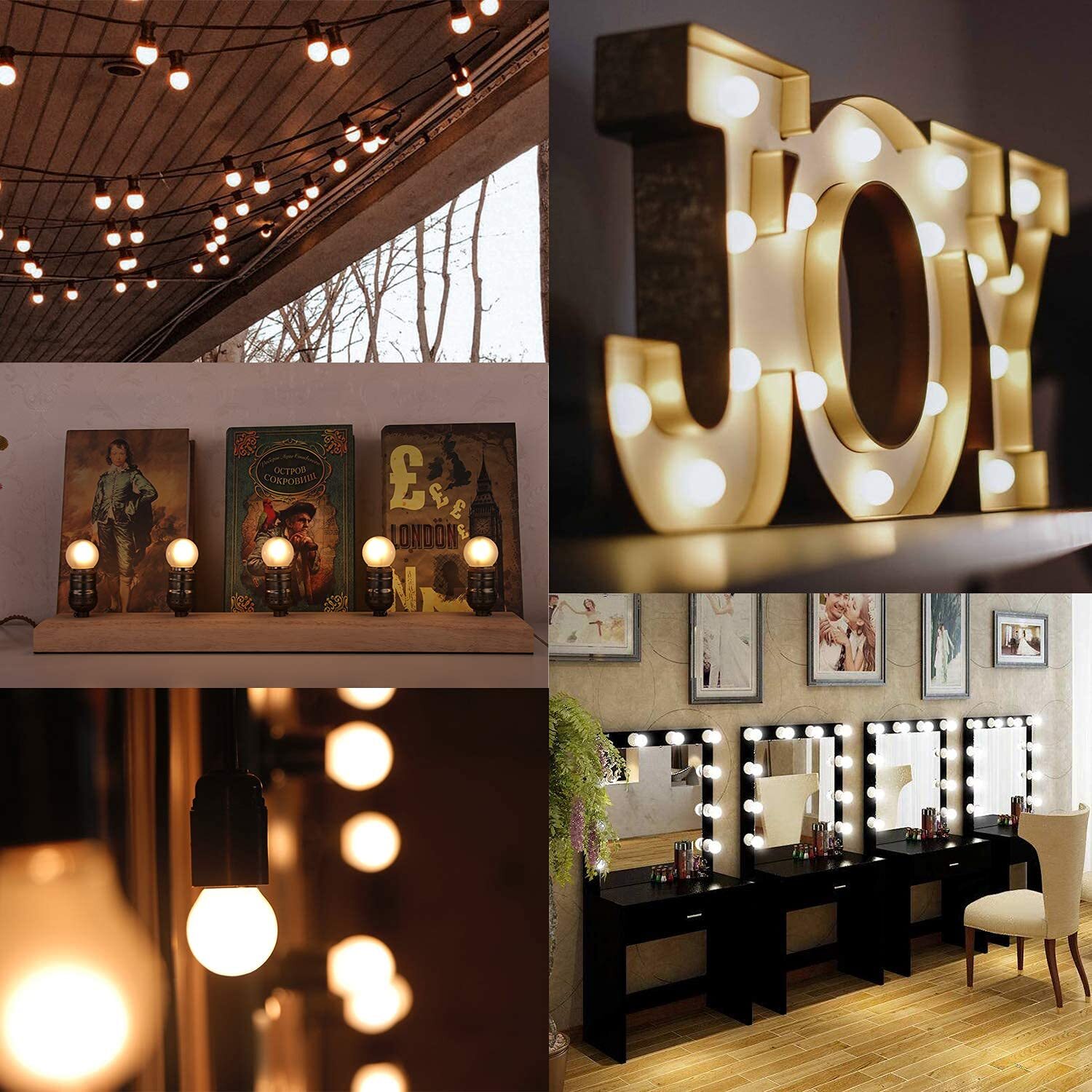 G40 Low Watt Small Led Light Bulbs 1.5w Mini Globe Edison Filament Led Bulbs 15
