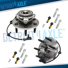 6 Lug 4WD Front Wheel Hub Bearings + Bolts for Chevy Silverado 1500 GMC Yukon