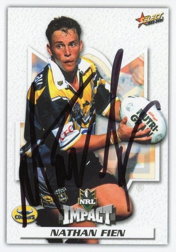 Signed 2001 North Queensland Cowboys NRL Select Impact Card - Nathan Fien - Picture 1 of 3