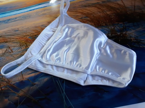 Men Satin Silver Sexy Flat Rio.thong orFull Back Brief s m l or xl USA - Picture 2 of 2