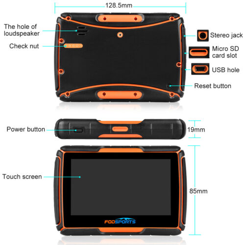 4.3 Waterproof Motorcycle GPS Navigator 8G Flash Bluetooth Navigation SAT NAV - Picture 4 of 13