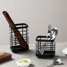 Stainless Steel Cutlery Drainer Stand Kitchen Sink Utensil Holder Rack Drainer