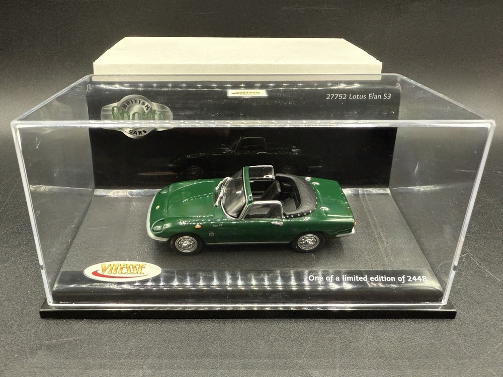 VITESSE LOTUS ELAN S3 OPEN BRITISH RACING GREEN SPORTS CAR MODEL 27752 1:43 LE