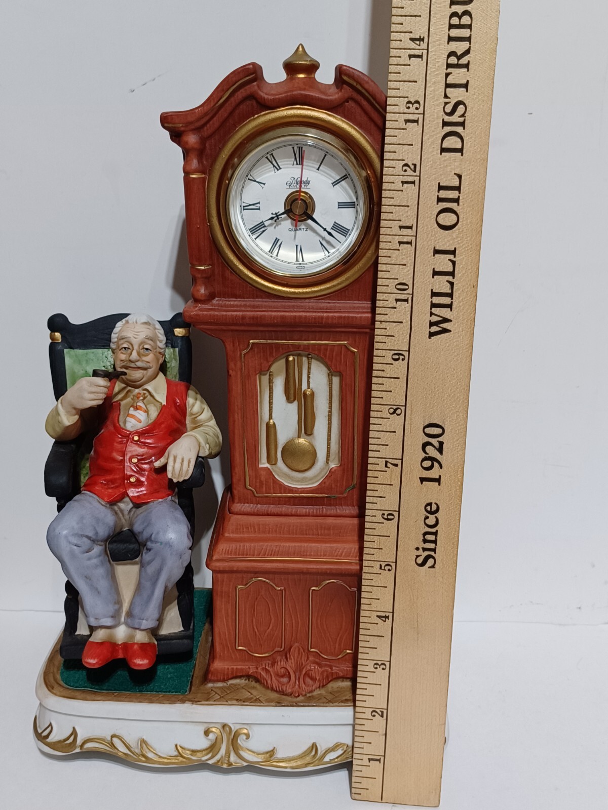Vintage Waco &ldquo; Melody In Motion&rdquo; Musical Porcelain Grandfather Clock▪︎WORKS