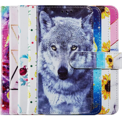 Hülle für Motorola G55 G15 G75 G84 G54 Lackiert Leder Wallet Case Handy Cover