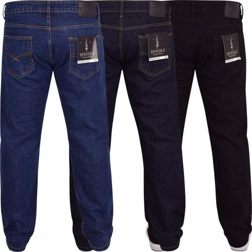 Pantalones de mezclilla para hombre resistentes de pierna recta básicos resistentes 100 % algodón con cremallera - Imagen 15 de 15