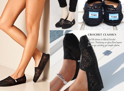 black crochet toms