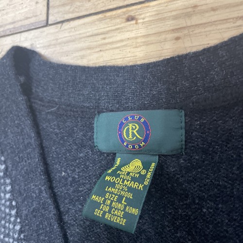 CLUB ROOM Vintage Vest Mens L 100% Lambs Wool Pure New Wool Academia Houndtooth - Picture 17 of 20