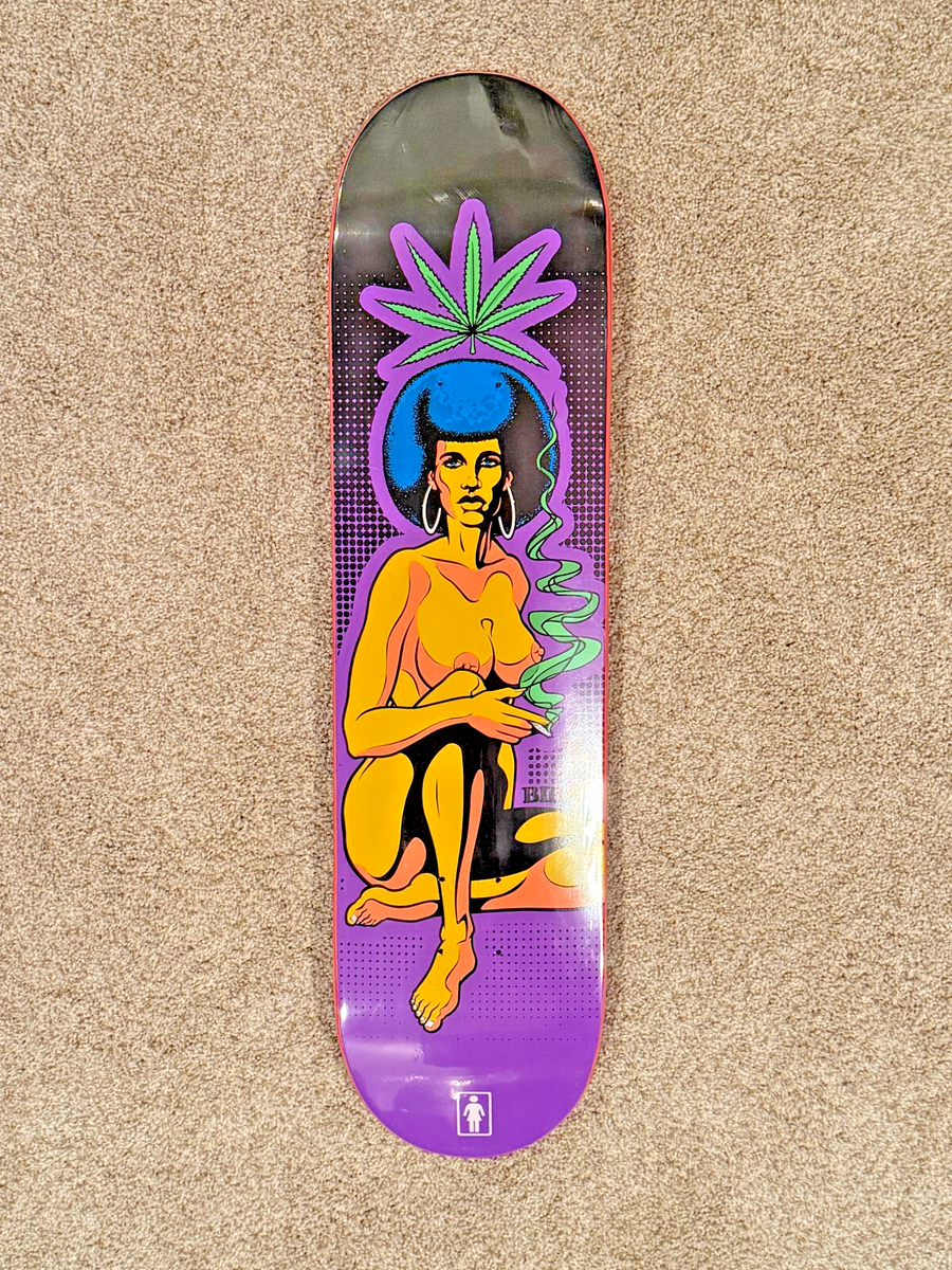 Girl Skateboards Brandon Biebel コンプリート Brandon Biebel Girl deck Art by Sean Cliver Black Light Graphic