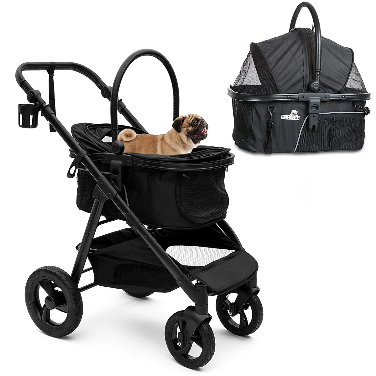 Dog Walker Stroller Pet Cat Carrier Multifunctional 2In1 Travel Seat  Detachable