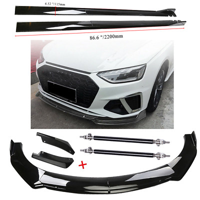 Front Bumper Spoiler Diffuser Side Skirt Splitter Rear For AUDI A3 A4 A5 A6 B6