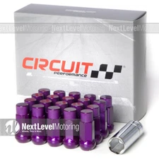 Circuit CP50 Long Closed End Lug Nuts 12x1.5 Purple Fits Mazda Mitsubishi Scion