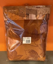 KOHL'S Harvest Season Rust-Orange Autumn Leaves 60x102 Oblong Tablecloth NEW