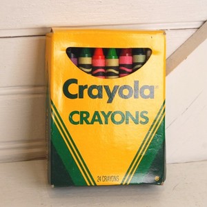 Vintage Crayola Crayons 1990 Binney & Smith 24 count USED original box