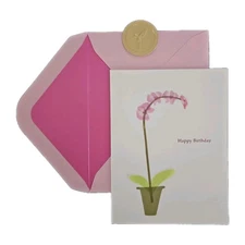 Papyrus Birthday Card Orchid Flower 🌸