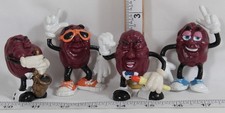 California Raisins Band 1987 Calrab Complete Set of 4 Vintage Figures 2.5"