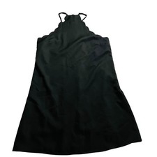 Lulus Endlessly Endearing Scallop Trim Sleeveless Dress Size S Small Black