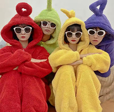 Teletubbies Plush Hooded Full Body One Piece Costume Suit BUNDLE WITH 4 COSTUMES