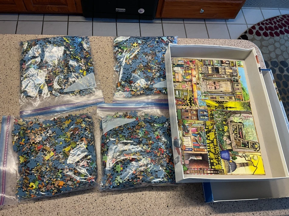 Ravensburger 17430 Colin Thompson: Bizarre Town 5000 Pc Jigsaw Puzzle Exc Used  - Image 3 of 4