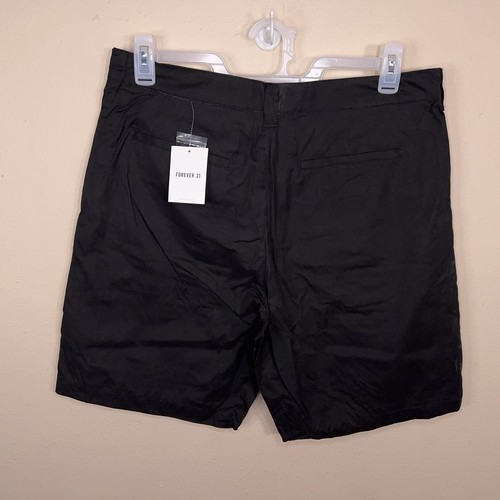 New Size 33 Waist Forever 21 Mens Black Woven Shorts Outdoor Skate Casual - Picture 5 of 10
