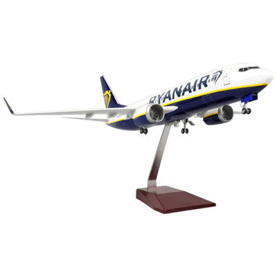 Extra großes Ryanair Boeing 737 Resin & ABS Flugzeug Modellflugzeug Geschenk - 1/85