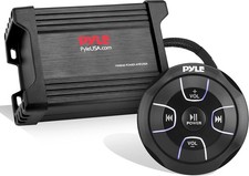 Pyle Waterproof Bluetooth Marine Amplifier Receiver - Weatherproof 2 Black