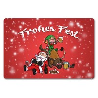 Frohes Fest Mit Lustigem Weihnachtsmotiv FußMatte In 40X60 Cm Ohne Rand