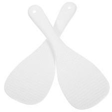 2 Pcs Kitchen Non-stick Rice Paddles Scoops Creative Spoons Ceramic