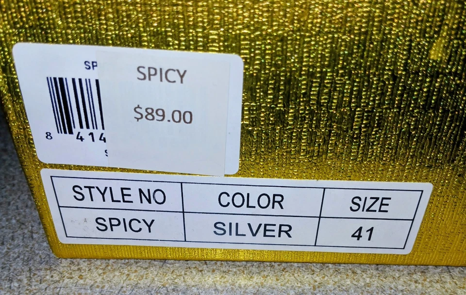 Juicy Couture Size 11 Glamour White Silvery Heels Originally $89.00 Now $35.00 - Image 2 of 4