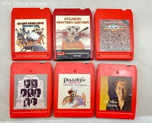 Vintage 8-Track Tape Lot 6 Tapes Sly & Family Stone Atlanta Rhythm Section Rock