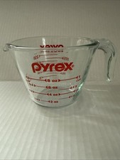 Pyrex 1 Cup Glass Measuring Cup 8 oz Red Lettering — listing 2