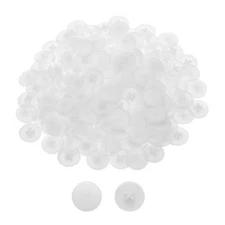 150Pcs Plastic Screw Caps for Eccentric Wheels Cam Locks 17mm White