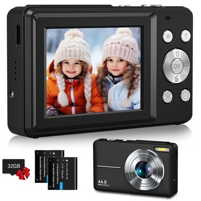 44MP Digitalkamera Fotokamera HD Mini Videokamera 16X Zoom Camera + 32GB Karte