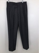 Jos. A. Bank Gray Pleated Houndstooth Tweed Trouser Pants Business Good- Size 32