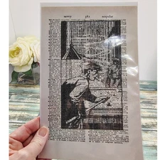 Billiards Pool Player Vintage Dictionary Page Decor Rustic Game Room Handmade