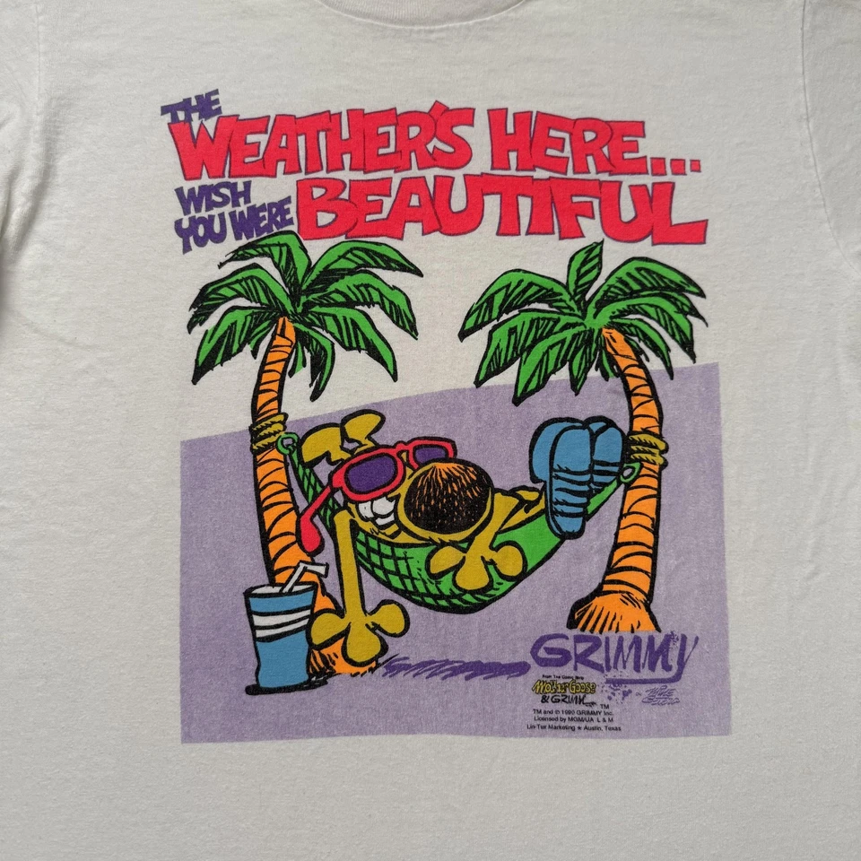 Camisa De Colección Grimmy Madre Ganso y Grimm Para Hombres M Cómic Dibujos Animados Hecha en EE. UU. Años 90 Foto 2 de 4