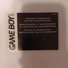 GameBoy Consumer Information Precautions Booklet DMG-USA-7 Insert Only