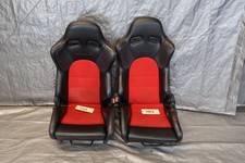 02 03 04 Acura Rsx Type S Dc5 K20a2 Braum Black Red Leather Front Seats 4613