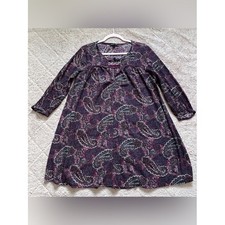 American Eagle Paisley Tunic Dress Boho Festival Fairy Cottage Whimsical Sz M