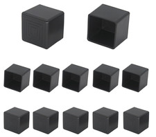 12Pcs 1X1 25Mmx25Mm Square Rubber Chair Leg Tips Caps, Chair Table Leg Cover