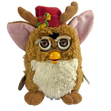 Furby Christmas Reindeer Plush Tiger Electronics 1999 Vintage Holiday Toy Retro
