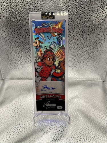 Wild Card Rubber Hose Slim Gem Yadier Molina Cardinals Auto 2026 TRUE 1/1