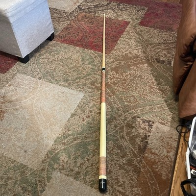 Meucci ANW Rainbow Stained and Beige Pool Cue Used