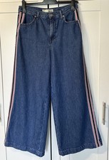 Topshop Wide Leg Side Stripe Jeans Petite to fit W30 L28  Moto