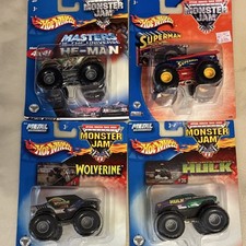 Hot Wheels Monster Jam 2002 Metal Monster Truck Lot of 4 ALL GOOD CONDITION