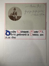 Breslau 1899 Postkarte Mi46 Reichspost mit Foto Soldat Uniform gestempelt